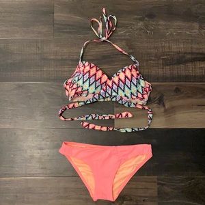 Victoria Secret Bikini Wrap Top Peach 34C/Small